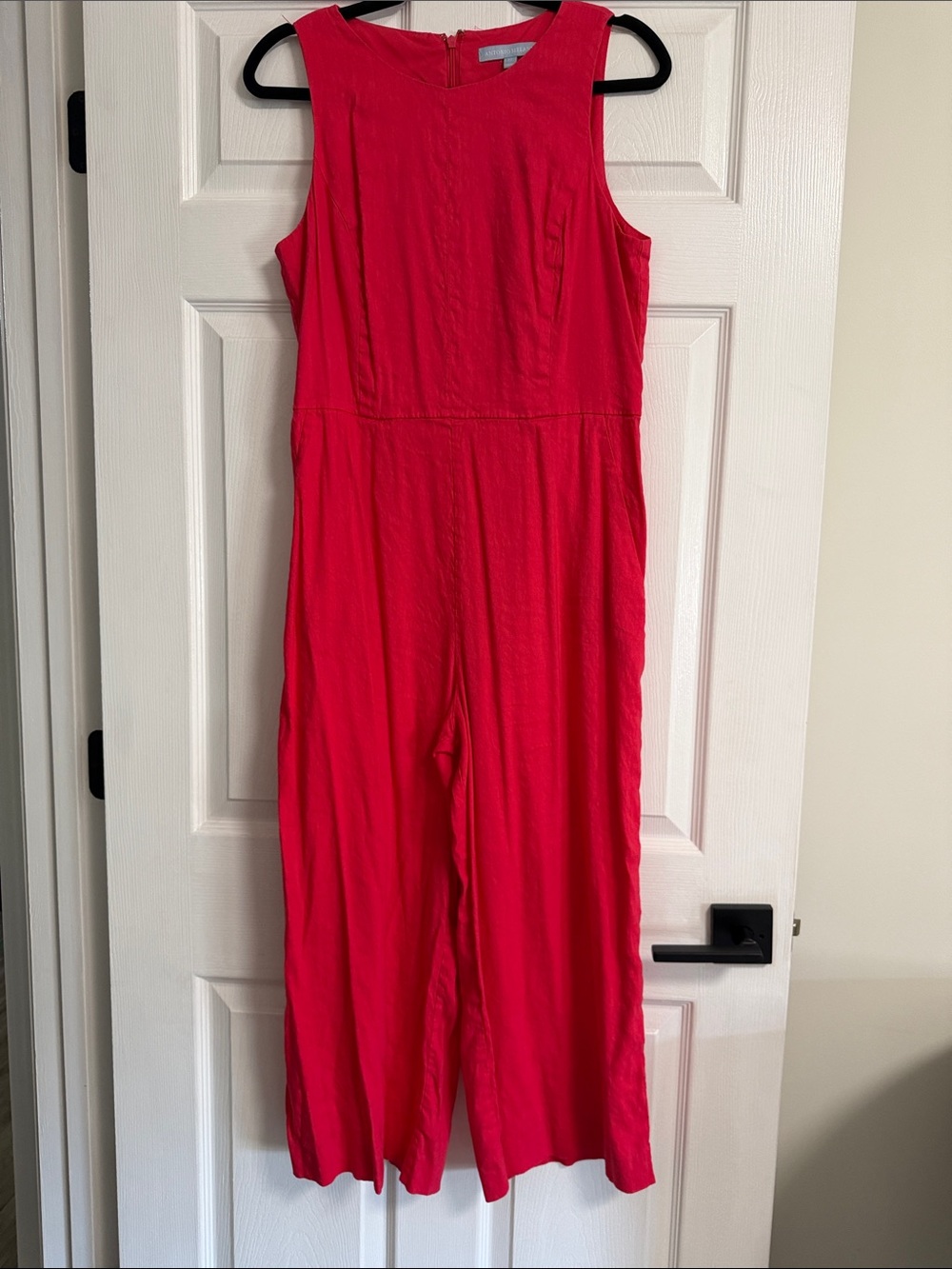 ANTONIO MELANI Sleeveless Hot Pink Wide-Leg Jumpsuit